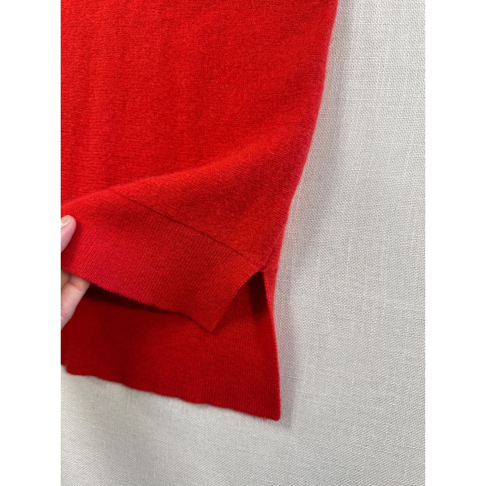 Halogen Womens Red Cashmere Wool Blend Crew Neck High Low Sweater Small - Picture 6 of 8